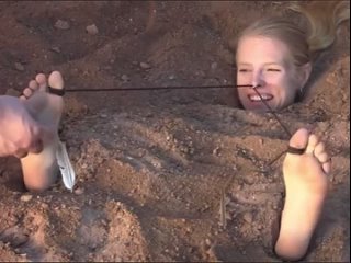 toetied to nose ring tickling